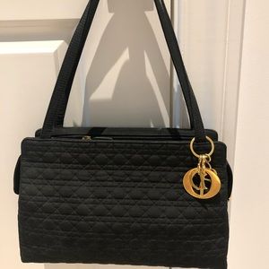 Christian Dior quilted fabric bag.